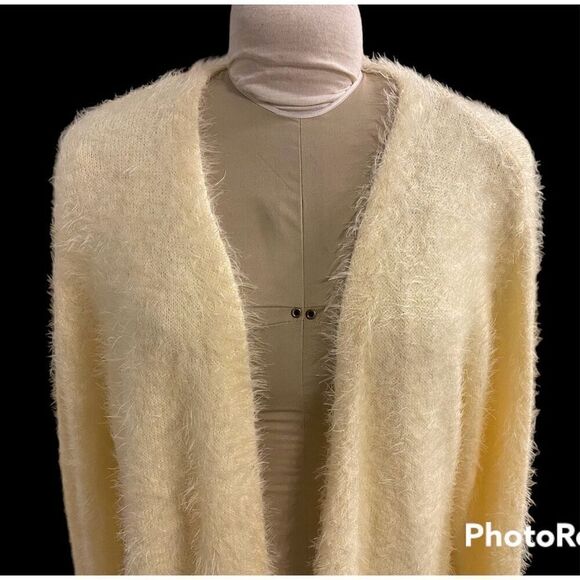 NWT Idem Ditto Open Cardigan Ivory Size L Front Pockets SOFT - Picture 8 of 12